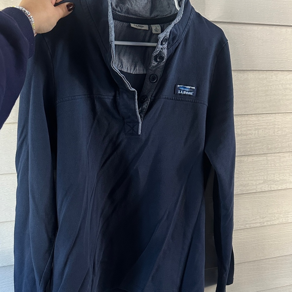 L.L. Bean Dark Blue Pullover Shirt